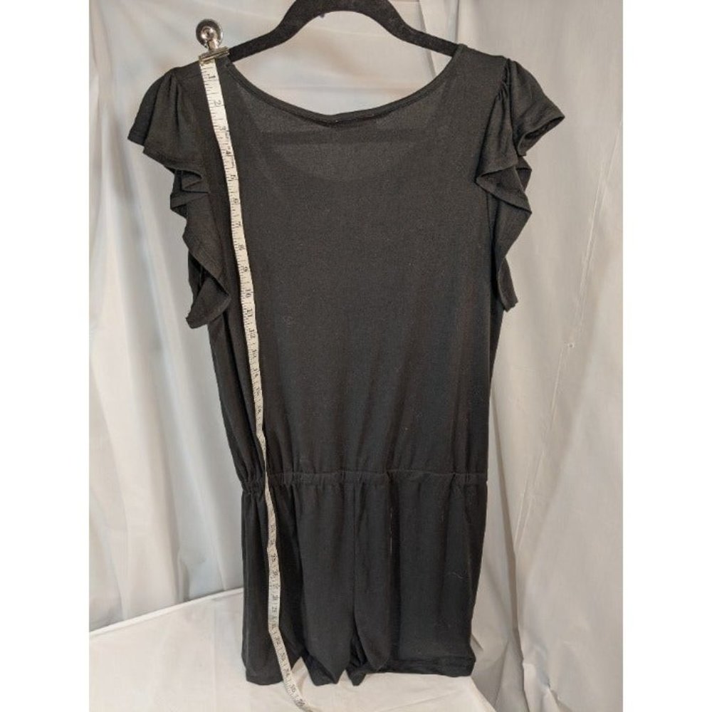 NWT Ninexis Medium Black Ruffled Sleeve Romper - Picture 9 of 10